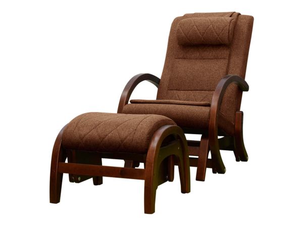 Massage rocking chair EGO TWIST EG2004 CHERRY Chocolate (TONY8) with pouffe